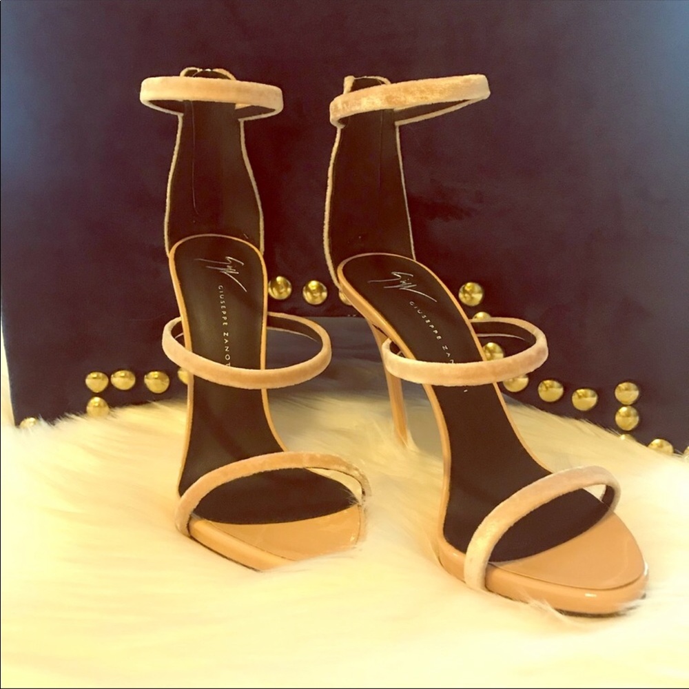 Giuseppe Zanotti 3-Band Velvet Sandals BRAND NEW